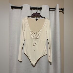 Express Ivory Long Sleeve Bodysuit